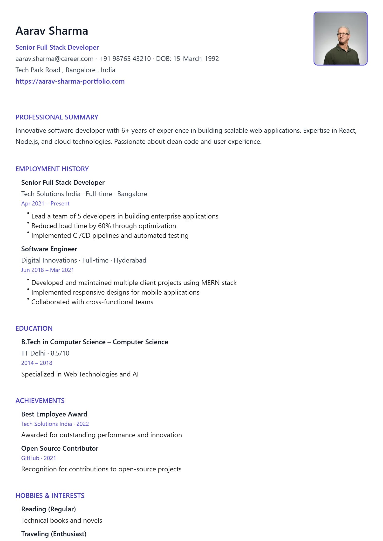 Professional Resume Template