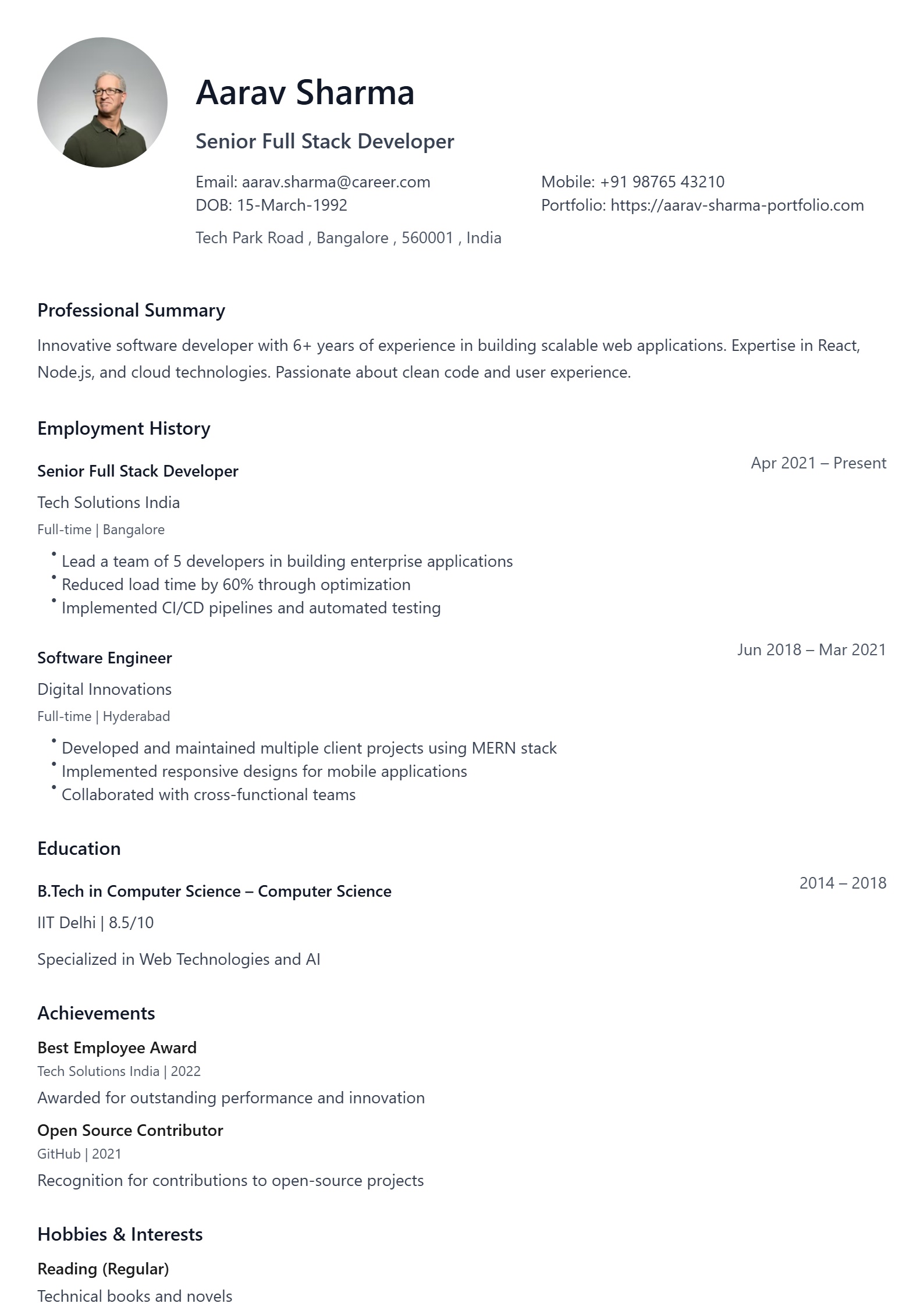 Creative Resume Template