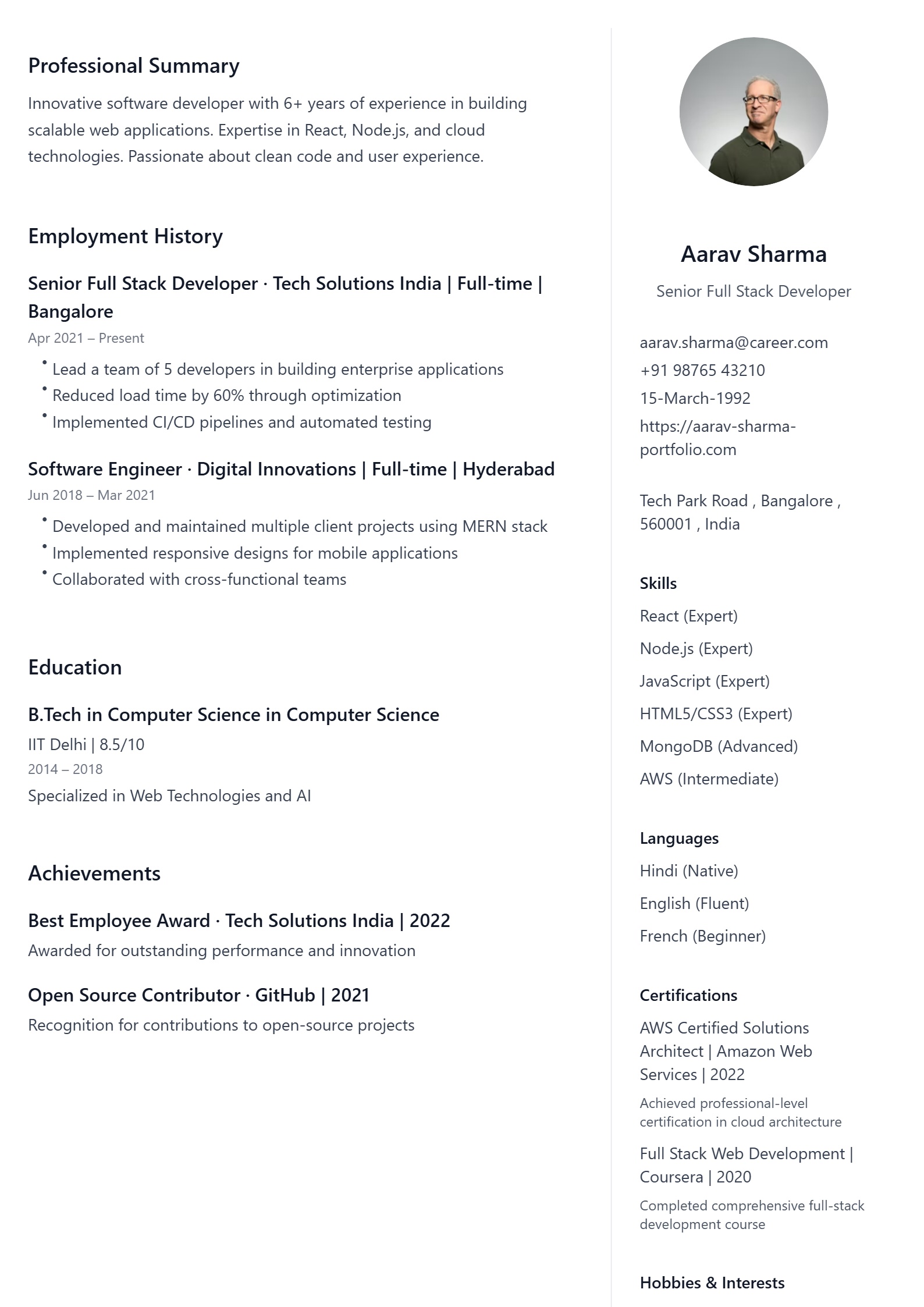 Professional Resume Template