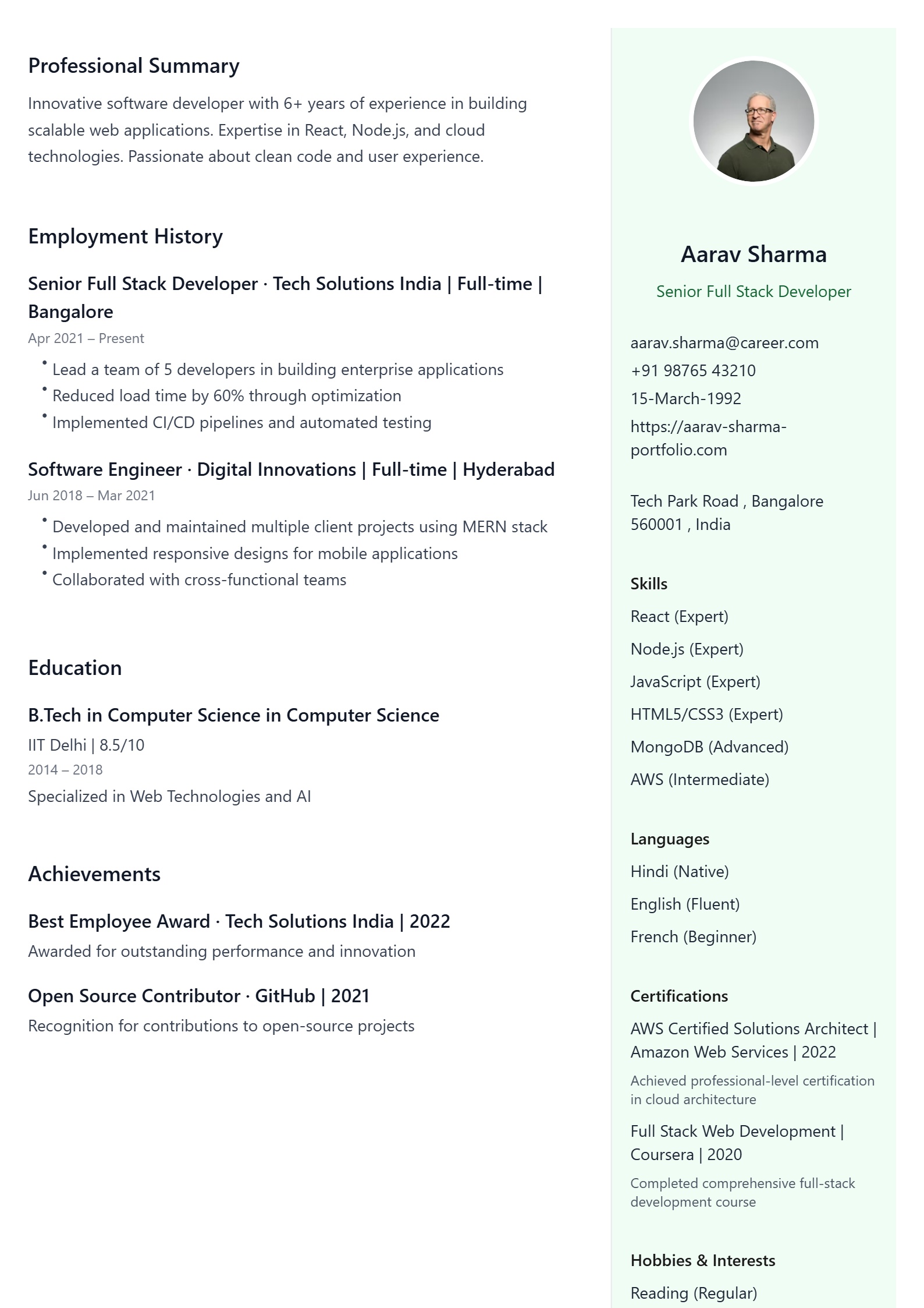 Professional Resume Template
