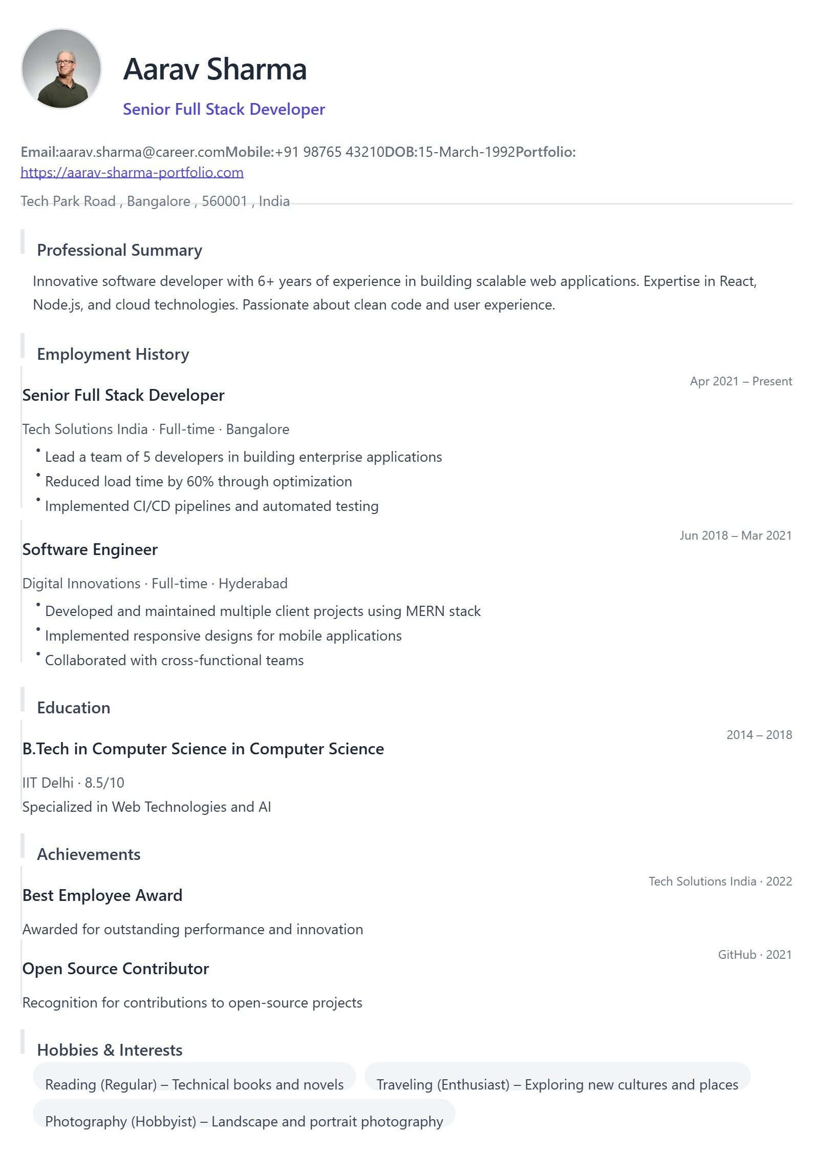 Professional Resume Template